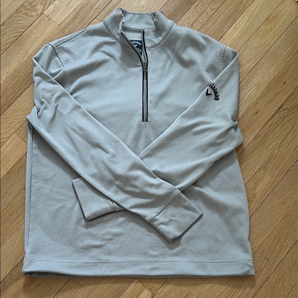 Callaway Light Gray Weather Series Quarter-Zip Pullover